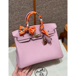 에르메스 Hermes Birkin 25cm Epsom X9 Mauve/Rose gold