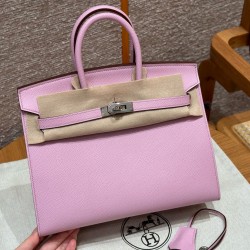 에르메스 Hermes Birkin 25cm Epsom X9 Mauve/silver