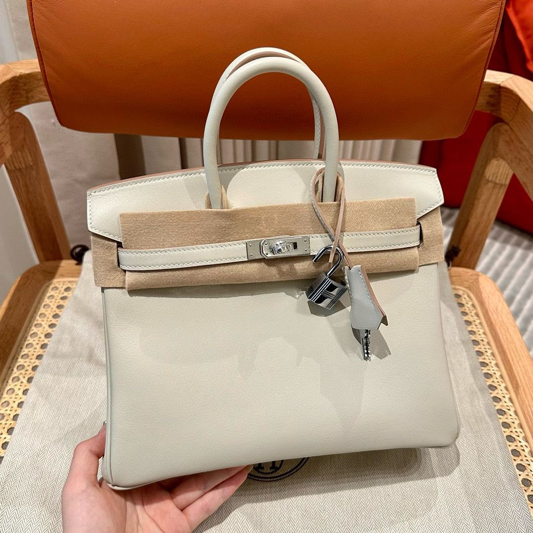 에르메스 Hermes Birkin 25cm Swift 8L Beton/silver