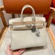 에르메스 Hermes Birkin 25cm Swift 8L Beton/silver