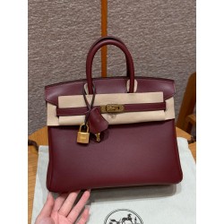 에르메스 Hermes Birkin 25cm Swift 55 Rouge H/gold
