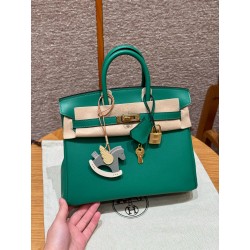 에르메스 Hermes Birkin 25cm Swift U4 Vert vertigo/gold