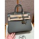 에르메스 Hermes Birkin 25cm Togo 0L Gris Meyer/gold