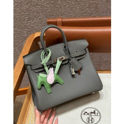 에르메스 Hermes Birkin 25cm Togo 0L Gris Meyer/silver