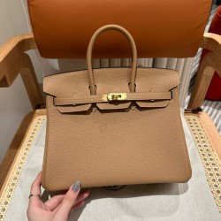 에르메스 Hermes Birkin 25cm Togo 0M Chai/gold