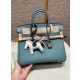 에르메스 Hermes Birkin 25cm Togo 7G Ciel/silver