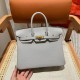 에르메스 Hermes Birkin 25cm Togo 08 Blue pale/gold