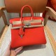 에르메스 Hermes Birkin 25cm Togo 9T Capucine/silver