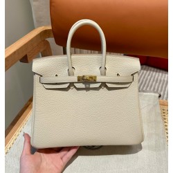 에르메스 Hermes Birkin 25cm Togo 10 Craie/gold