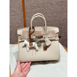 에르메스 Hermes Birkin 25cm Togo 10 Craie/Rose gold