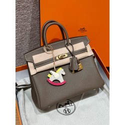 에르메스 Hermes Birkin 25cm Togo 18 Etoupe/gold