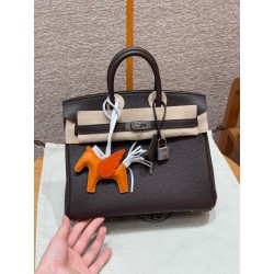 에르메스 Hermes Birkin 25cm Togo 46 Ebene/silver