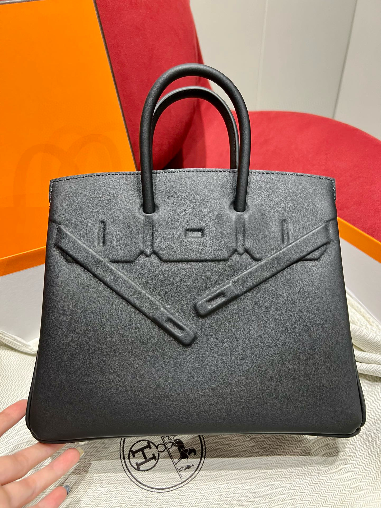 에르메스 Hermes Birkin 25cm Shadow Swift 89 Noir