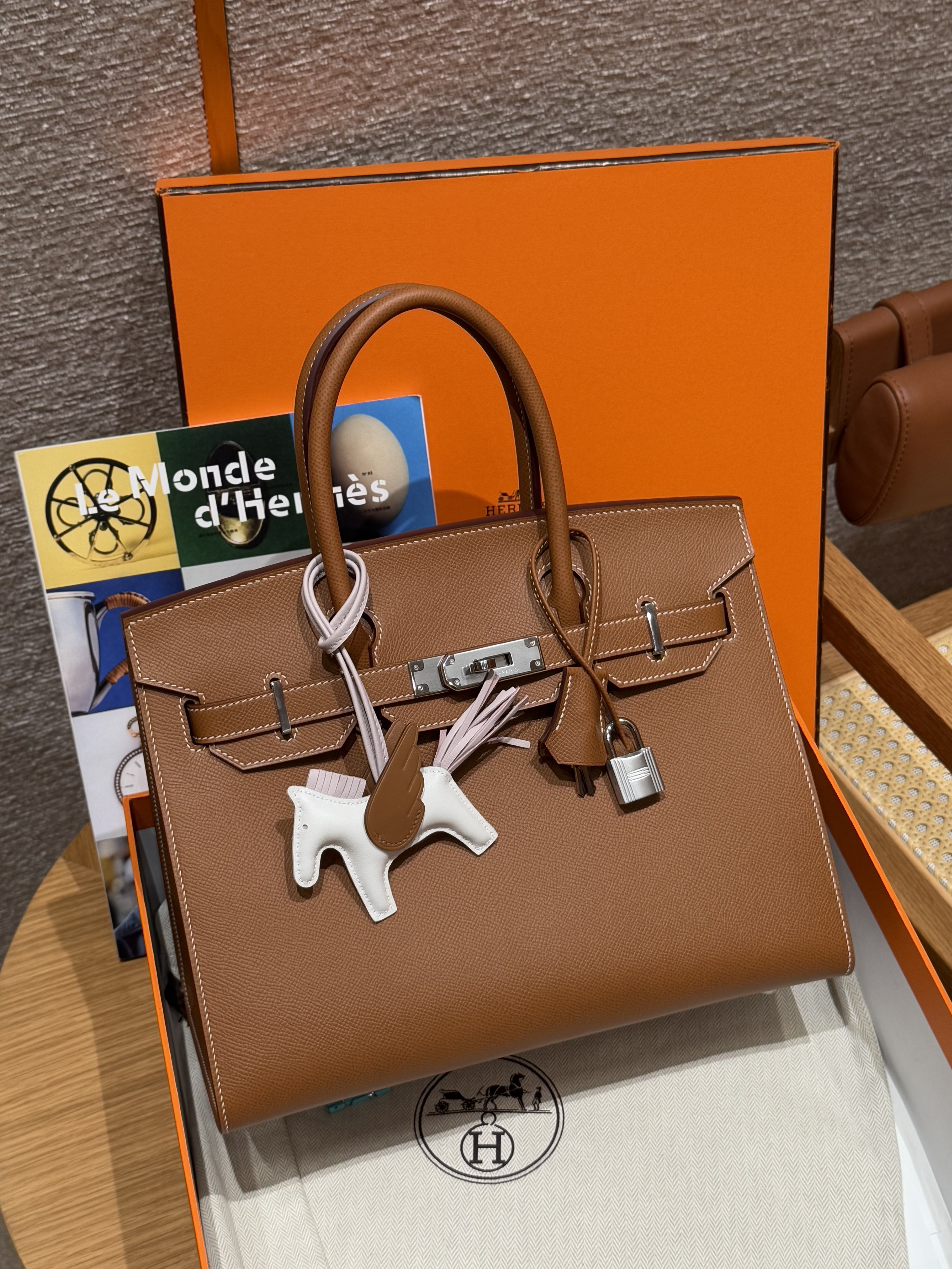 에르메스 Hermes Birkin 30cm Epsom 37 Gold/silver