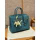 에르메스 Hermes Birkin 30cm Epsom 75 Blue Jean/silver