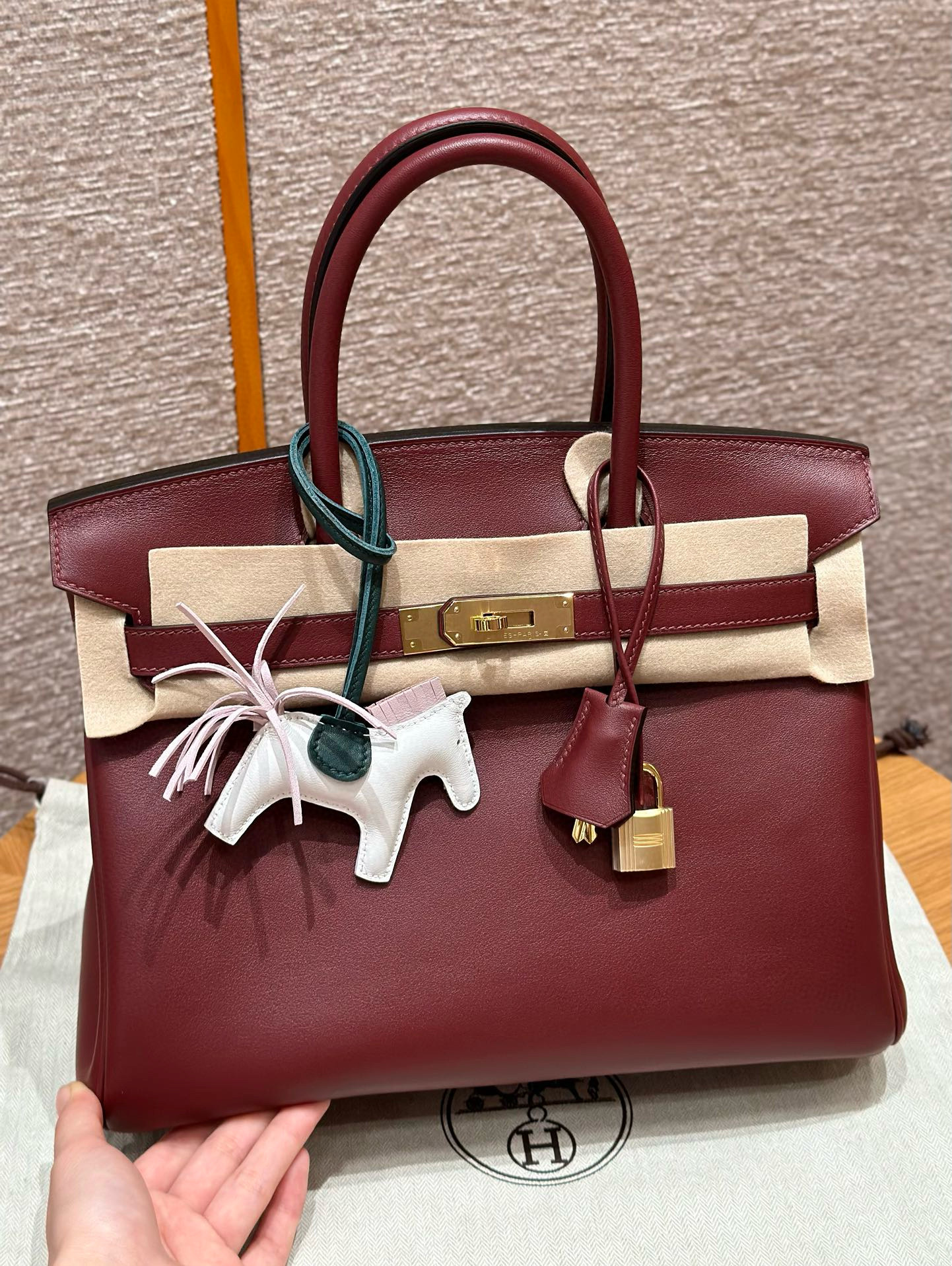 에르메스 Hermes Birkin 30cm Swift 55 Rouge H/gold