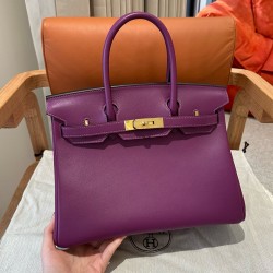 에르메스 Hermes Birkin 30cm Swift P9 Anemone/gold