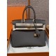 에르메스 Hermes Birkin 30cm Togo 8F Girs Etain/gold