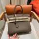 에르메스 Hermes Birkin 30cm Togo 18 Etoupe/silver
