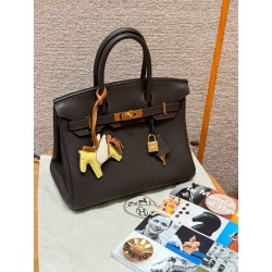 에르메스 Hermes Birkin 30cm Togo 46 Ebene/gold
