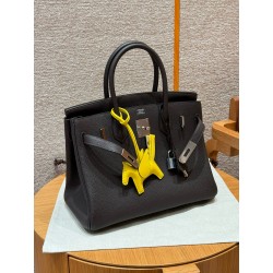 에르메스 Hermes Birkin 30cm Togo 46 Ebene/silver