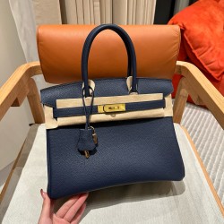에르메스 Hermes Birkin 30cm Togo 73 Blue saphir/gold