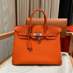 에르메스 Hermes Birkin 30cm Togo 93 Orange/silver