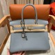 에르메스 Hermes Birkin 30cm Togo J7 Blue lin/silver
