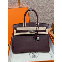 에르메스 Hermes Birkin 30cm Togo OG Rouge Sellier/silver