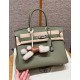 에르메스 Hermes Birkin 30cm Togo Q1 Sauge/silver