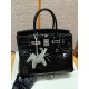 에르메스 Hermes Birkin 30cm Porosus Crocodile 89 Noir/silver