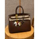 에르메스 Hermes Birkin 35cm Box 47 Chocolate/silver