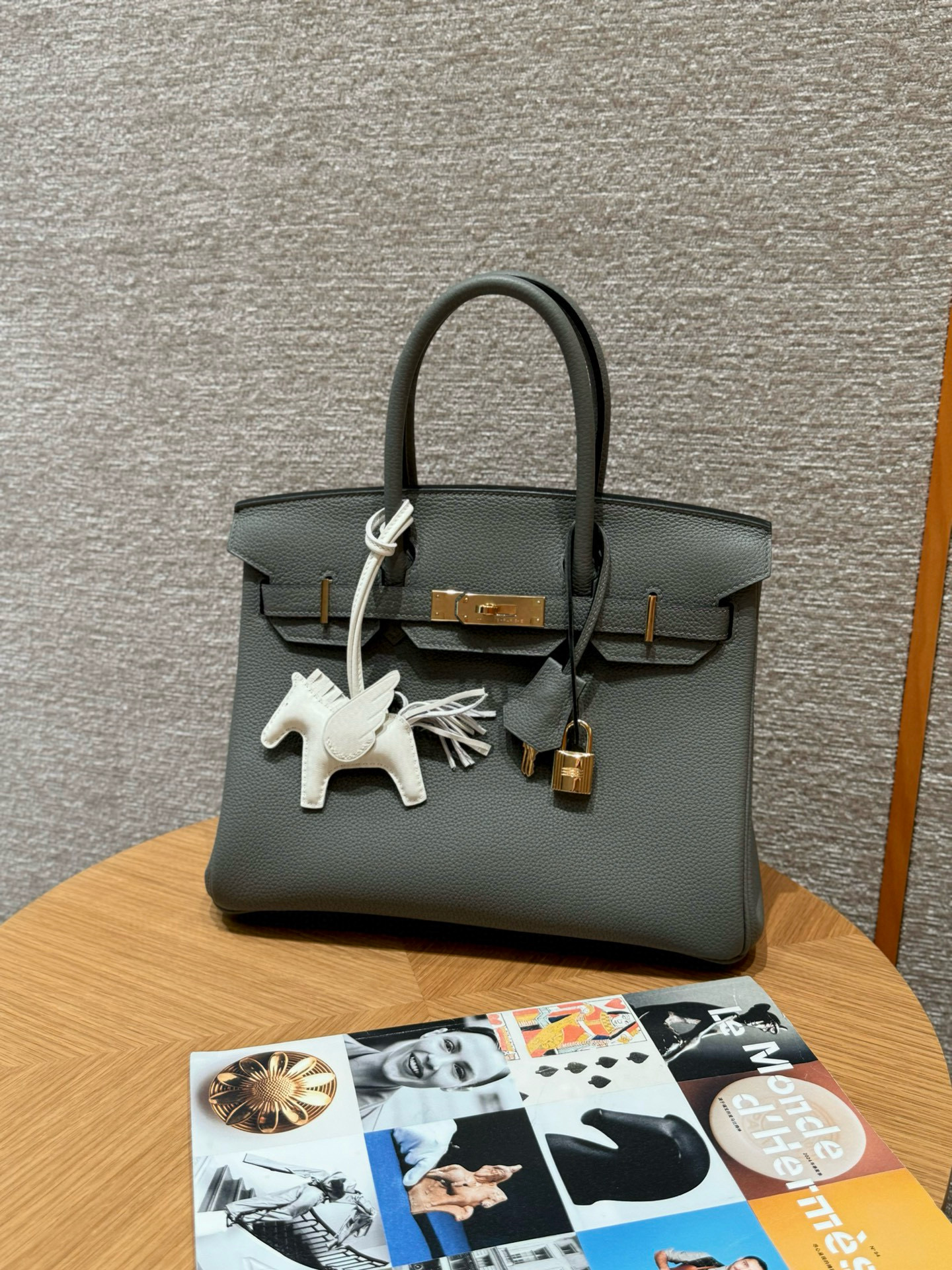 에르메스 Hermes Birkin 35cm Togo 0L Gris Mayer/gold