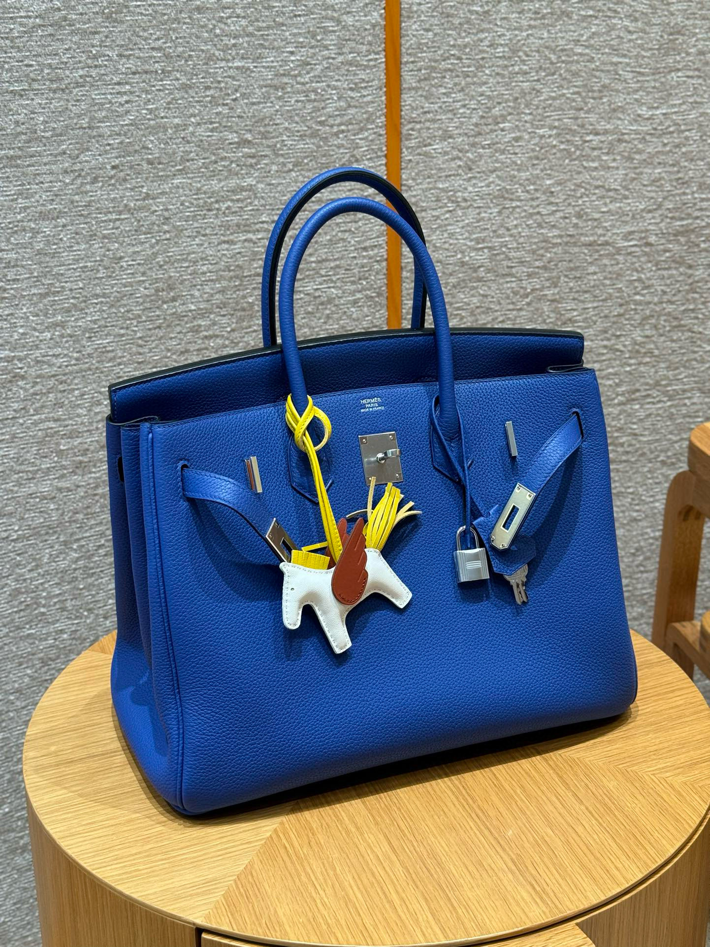 에르메스 Hermes Birkin 35cm Togo 7T Blue electric/silver