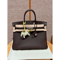 에르메스 Hermes Birkin 35cm Togo 47 Chocolate/silver