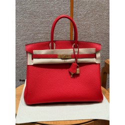 에르메스 Hermes Birkin 35cm Togo Q5 Rouge casaque/gold