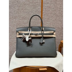 에르메스 Hermes Birkin 40cm Togo 0L Girs Meyer/silver