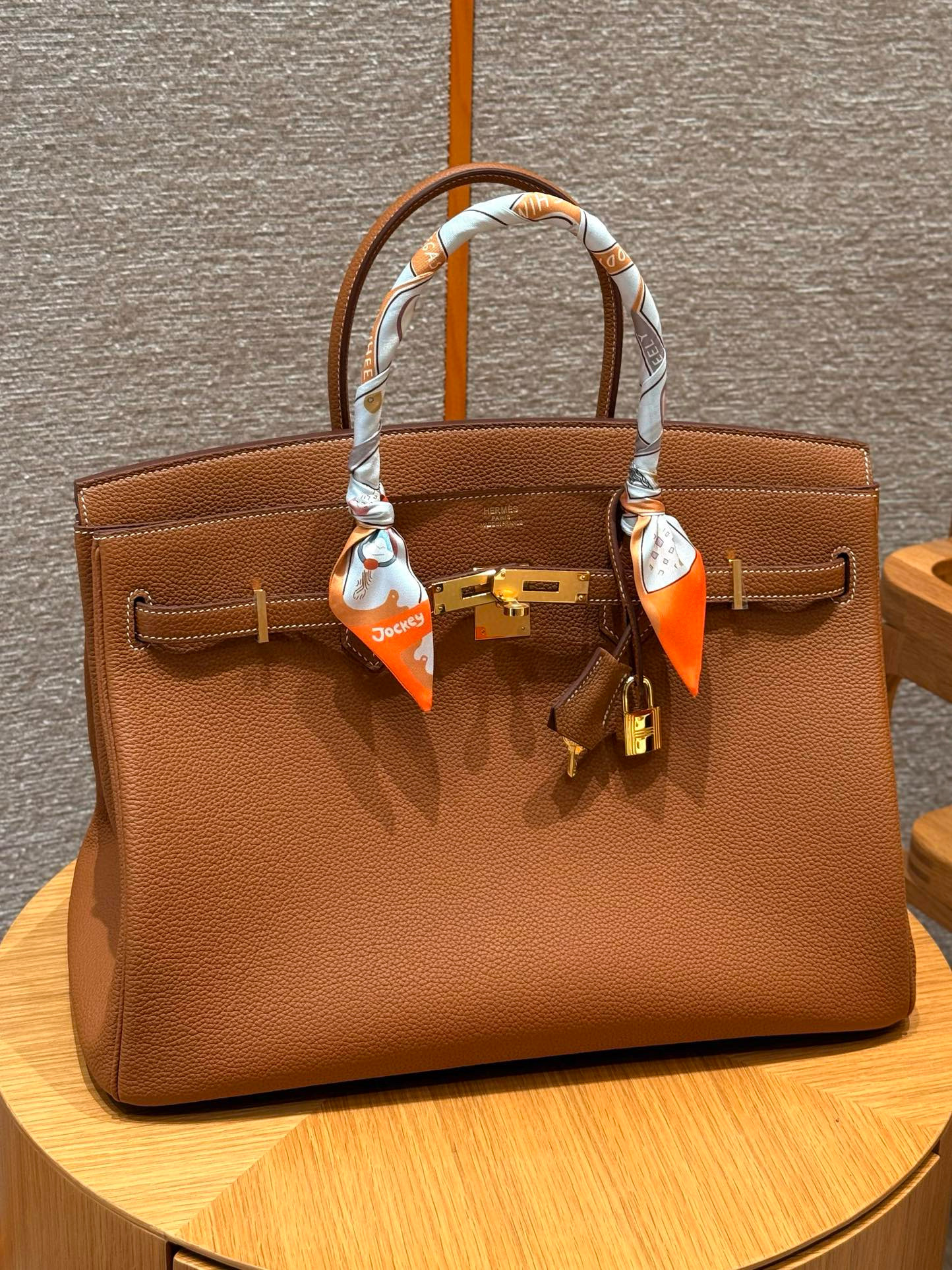 에르메스 Hermes Birkin 40cm Togo 1H Toffee/gold