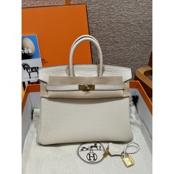 에르메스 Hermes Birkin Touch 25cm Togo and Niloticus 10 Craie/gold