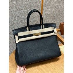 에르메스 Hermes Birkin Touch 35cm Togo and Matte Alligator 89 Noir/gold