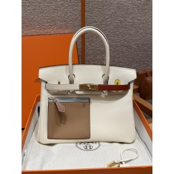 에르메스 Hermes Birkin Colormatic 30cm Swift i2 Nata/gold