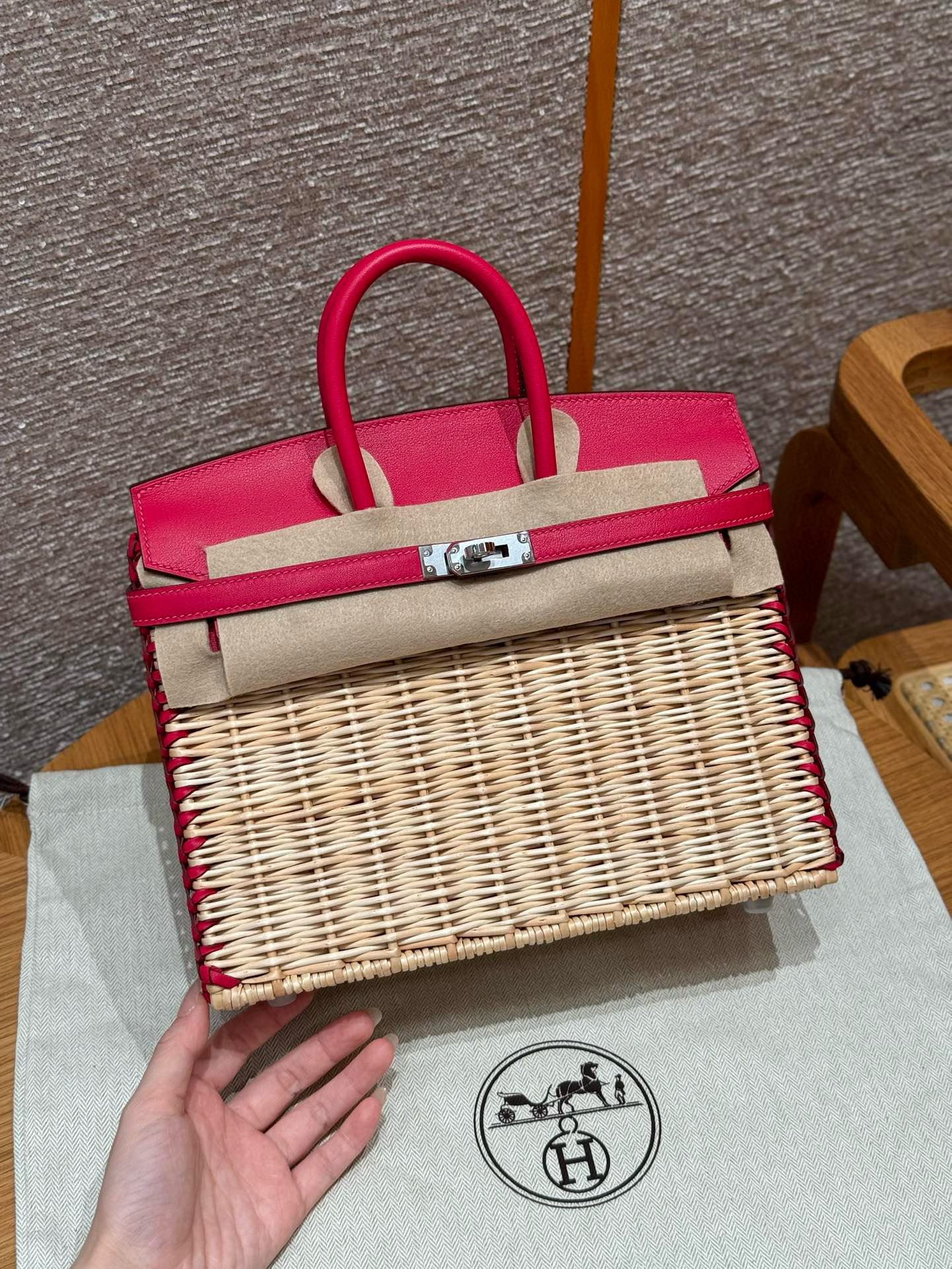 에르메스 Hermes Birkin Picnic 25cm Swift 90 Framboise/silver