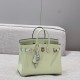 에르메스 Hermes Brikin 25cm Germany Leather 0S Vert Fizz/silver