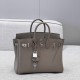 에르메스 Hermes Brikin 25cm Togo M8 Girs Asphalte/silver