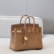 에르메스 Hermes Brikin 25cm Togo and Alligator OM Chai/gold