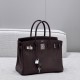 에르메스 Hermes Brikin 30cm Togo 46 Ebene and 37 Gold/silver