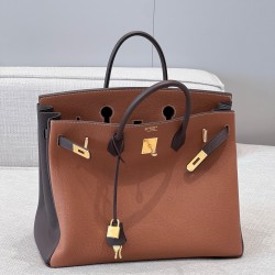 에르메스 Hermes Brikin 40cm Germany Leather 37 Gold and 46 Ebene/gold