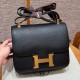 에르메스 Hermes Constance 19cm Epsom 89 Noir/gold