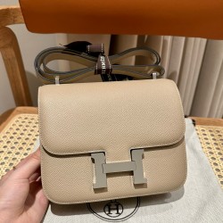 에르메스 Hermes Constance 19cm Epsom S2 Trench/silver