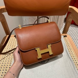 에르메스 Hermes Constance 24cm Barenia Fauboug 37 Gold/gold
